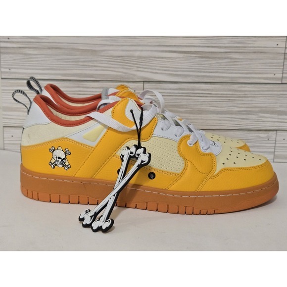 Brand X Bones Shoes Mens Sz 10.5 Yellow / White‎ main image 11